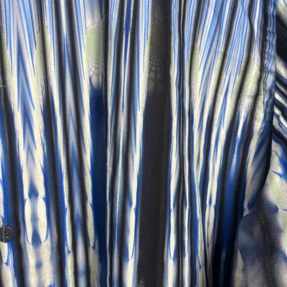 Jhane Barnes Blue White Long Sleeve Button Up Trim Fit Striped Shirt Mens XL - Picture 2 of 7